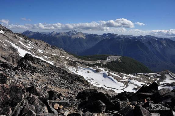 Trecho final da subida do Cerro Falkner, no Parque Lanin, na região de San Martín de Los Andes, na Argentina